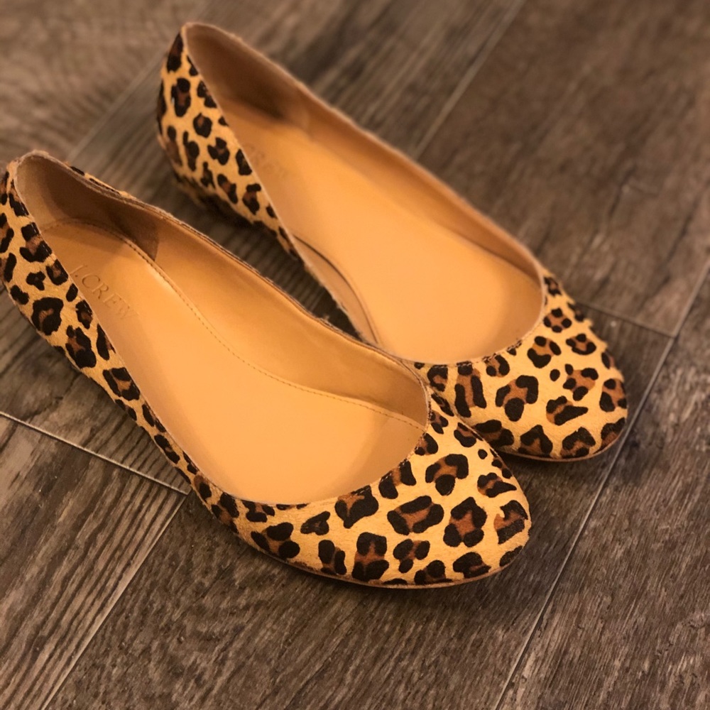 J. Crew leopard flats